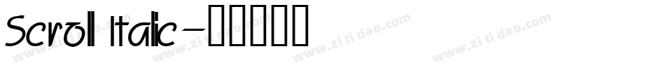 Scroll Italic字体转换